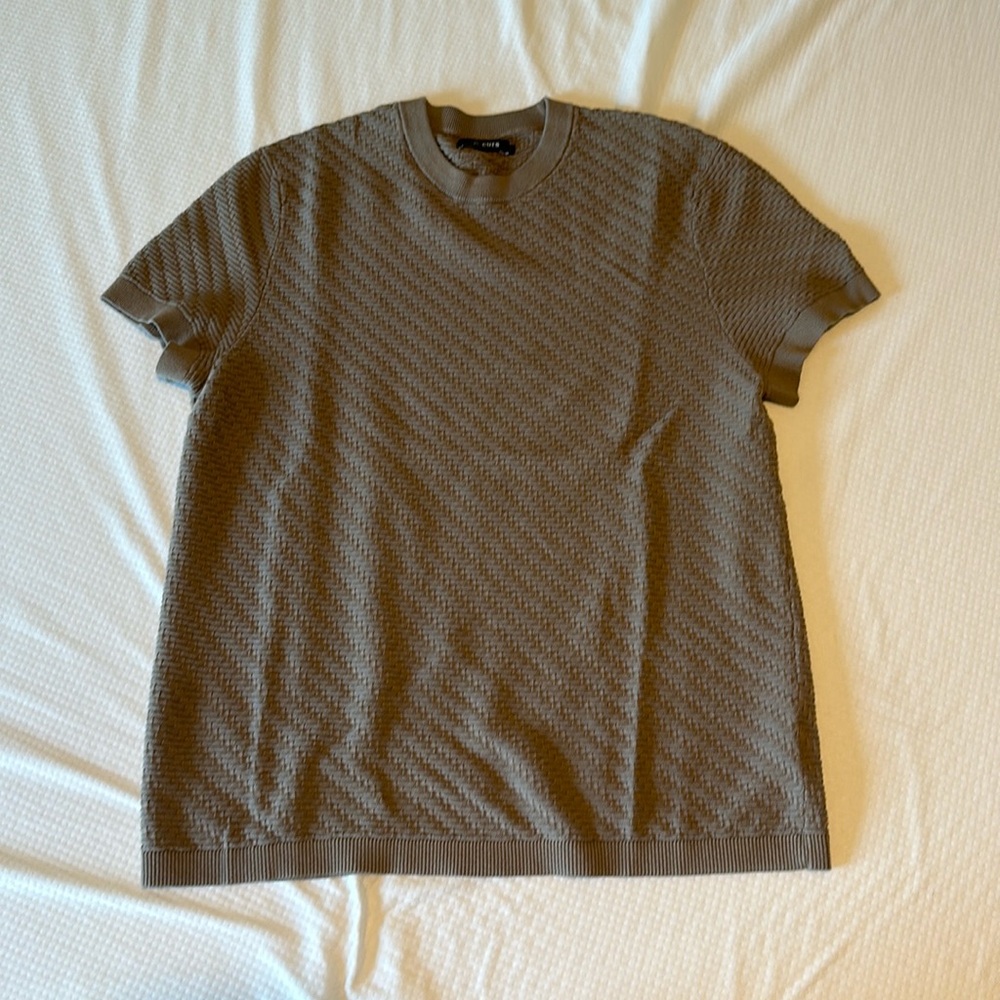 Cuts textured knit shirt